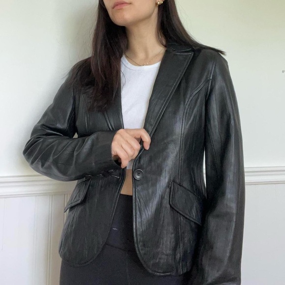 DANIER 100% genuine leather blazer jacket - Picture 3 of 6